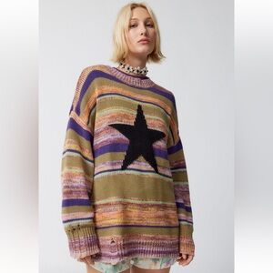 Urban Outfitters BDG Sully Star Stripe Pullover Sweater